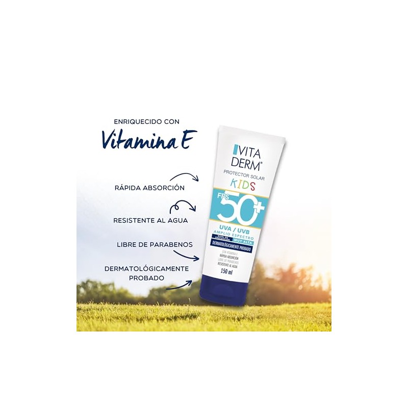 Vitaderm Protector Solar Para Niños con Ultra Protección 50 FPS,