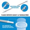 G128 Flag Pole 6FT Silver & Italy Italian Flag 3x5FT