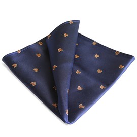The MASONIC Collection - Freemasons Royal Arch Chapter Pocket Square, 100% Silk Handkerchief - Blue, All over Red Tau emblem