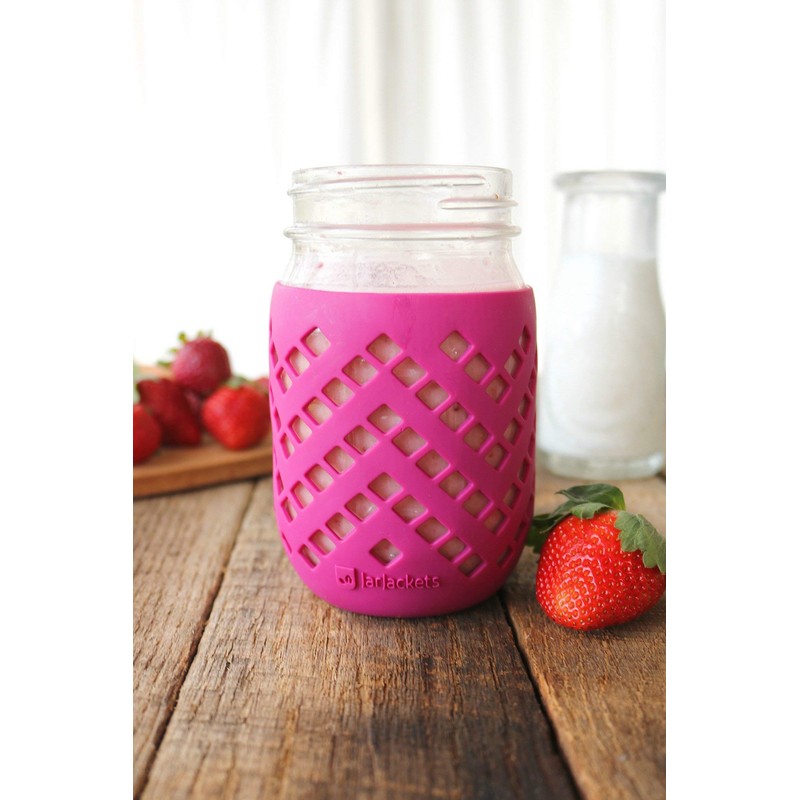 JarJackets Silicone Mason Jar Sleeve - Fits 16oz (1 pint)