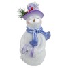Alpine Corporation SKY560HH-S, Lavender Winter Snowman Statue w/Hand Muff, Twinkle