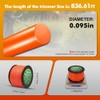 Premium Heavy Duty Weed Eater String - 837ft Orange Trimmer