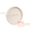 HofferRuffer Faux Leather Round Serving Tray, Vegan Croco Leather Decorative