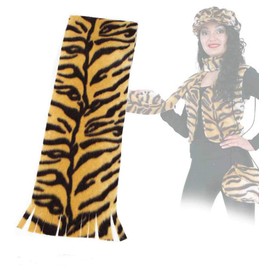 KarnevalsTeufel.de Plush Scarf Various Designs Animal Prints Accessory Addition to Your Costume Scarf Stole Large Selection, tiger