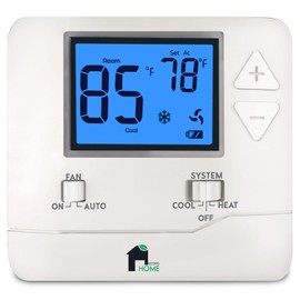 EconoHome Non-Programmable Thermostat for Home - Heat & Cooling Temperature Control - Easy to Install - Digital Thermostat for AC, Central Gas, Oil, Electric Furnaces, Single Stage Systems