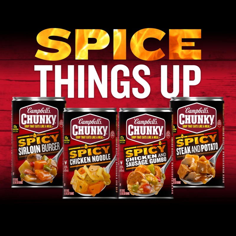 Campbell's Chunky Soup, Spicy Sirloin Burger Soup, 18.8 Oz Can