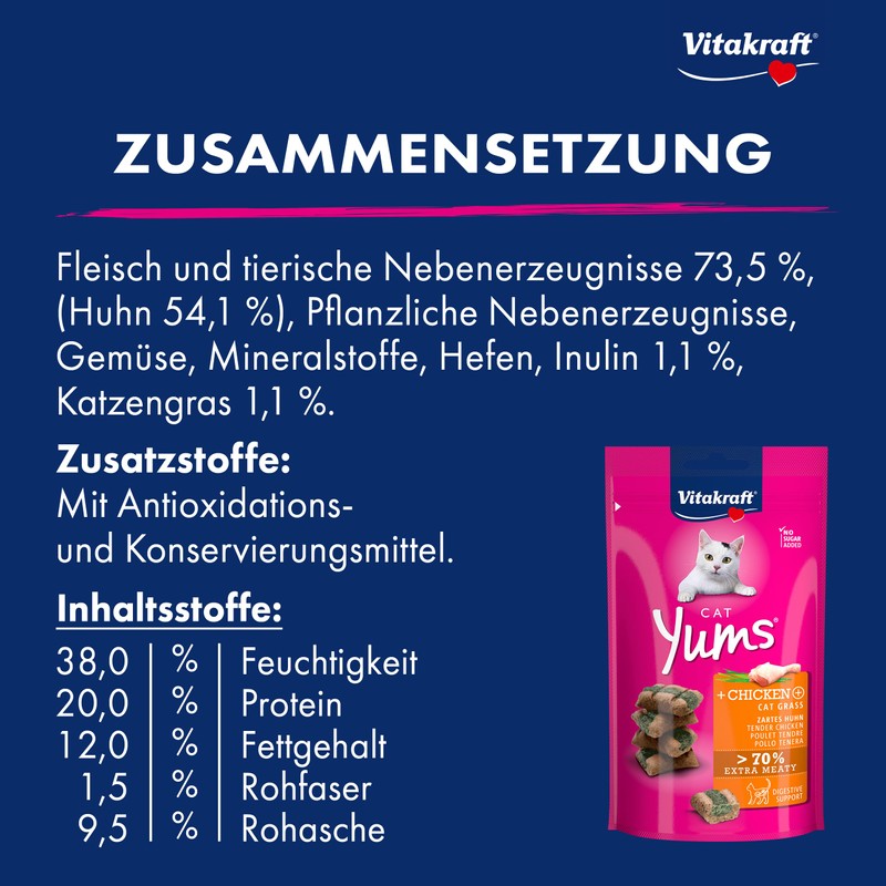 Vitakraft Cat Yums Chicken / Catnip 40 g