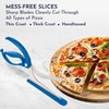Loftern Blue Pizza Scissors - Non-Stick Pizza Scissors with Firm