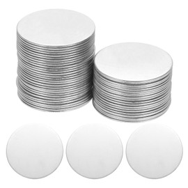 sourcing map 50Pcs Stainless Steel Disc Blank Stamping Tag Engraved Stainless Steel Round Charm Pendant 1mm(T) 30mm/1.18" for Pendant Bracelet Necklace Jewelry Making Earring