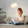 Seaside village Standing Lamp for Living Room, Dimmable Arc Floor