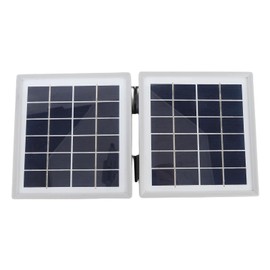 Ausla 10W Faltbares Solarladegerät mit 2 DC -Anschlüssen, IP65 Water Proof Tragbares Solarpanel für Außenwanderung, Camping und Fischerei, 10.63x5.71x0.79inch (White)