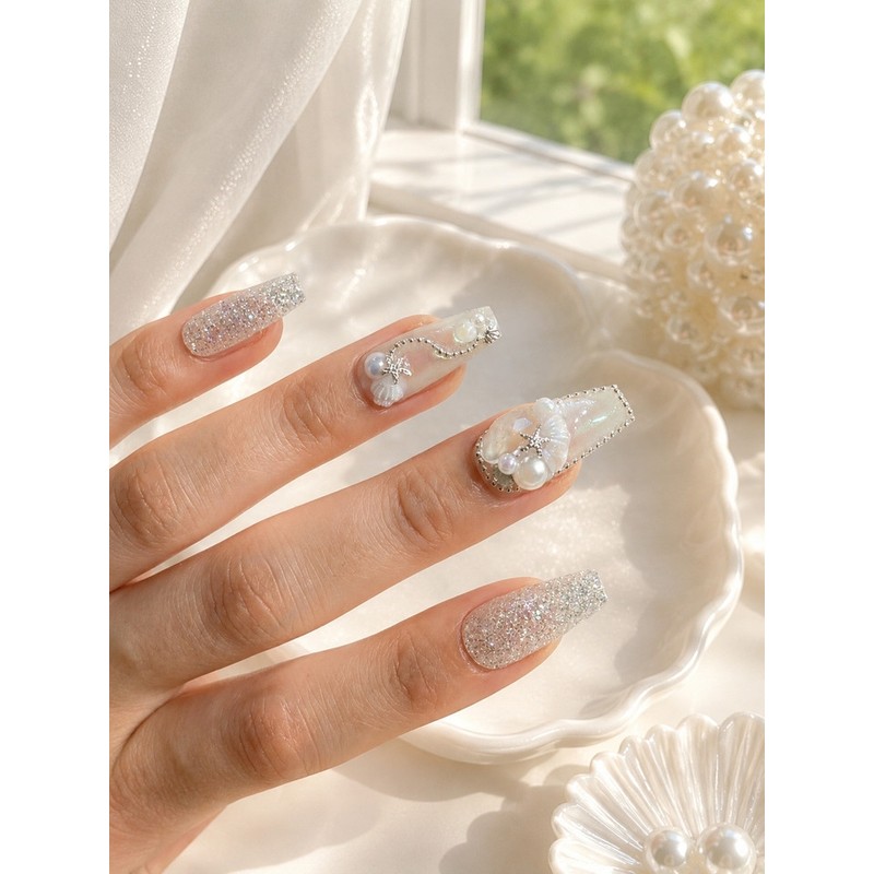 Summer Nail Aurora Pearl Tights - L-Oval / 여름네일 오로라