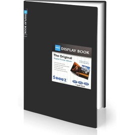 Sooez Art Portfolios 11"x14", Large Portfolio Folder with 30 Pockets & Black Inner Sheets, Display 60 Pages, 11 x 14 Presentation Book for Artwork Storage, Binder with Plastic Sleeves for Artist