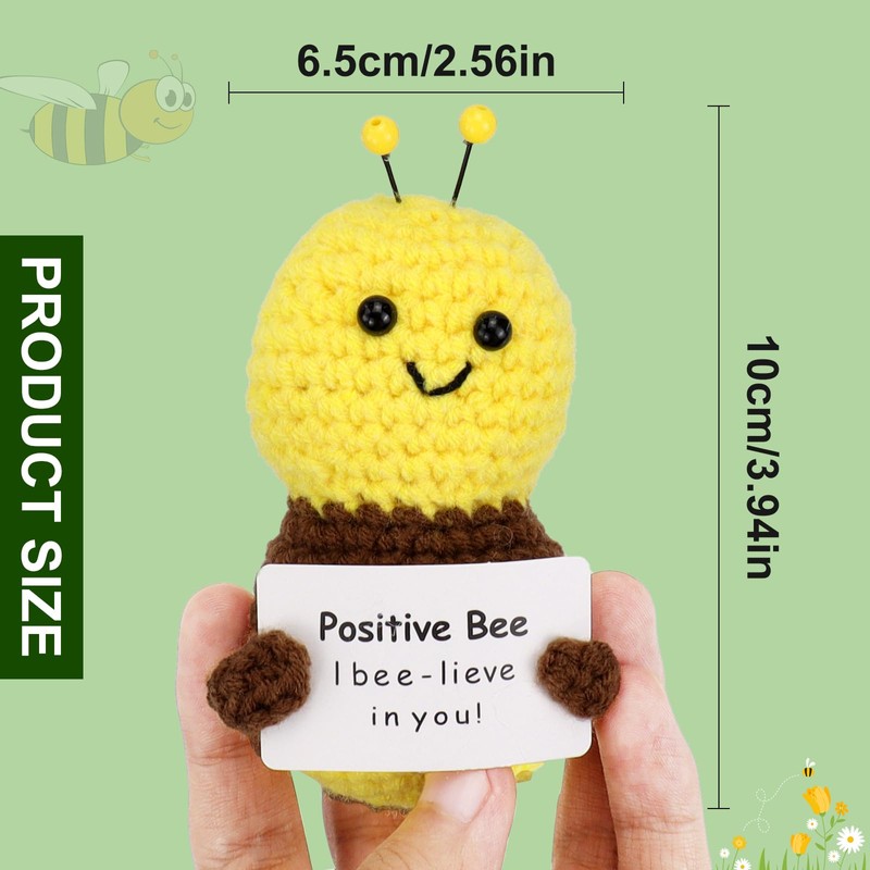 KisSealed Mini Crochet Gift Set,25 Pcs Positive Crochet Animals Bulk