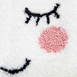 HYST Playtime Cozy Cute Cloud Shaped Bedroom Bathroom Doorway Kitchen Floor Rug Carpet Water Absorption Non-Slip mat for Kid's Room (White, 86x64cm)