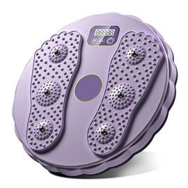 WIYETY Waist Twister with Counter, Non-Slip Twist Waist Disc, Waist Turntable with Sole Massage, Waist Turntable Hip Trainer for Hips and Waist Movement, Maximum Load Capacity 300 kg, Purple