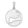 Million Charms 925 Sterling Silver Travel Charm, Polished Cape Cod