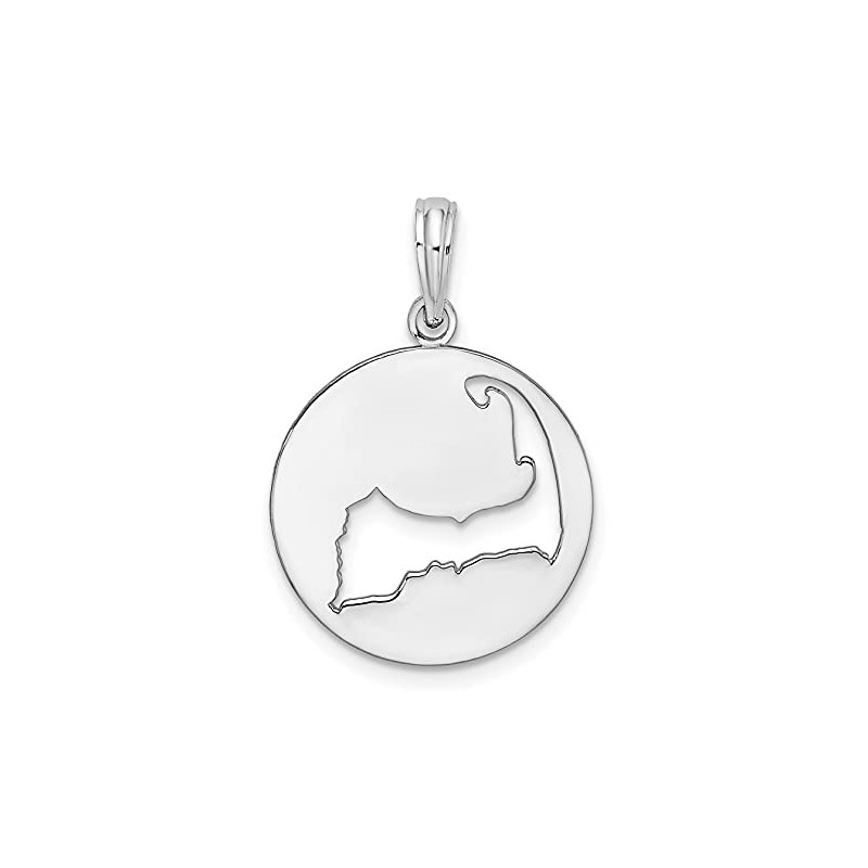 Million Charms 925 Sterling Silver Travel Charm, Polished Cape Cod