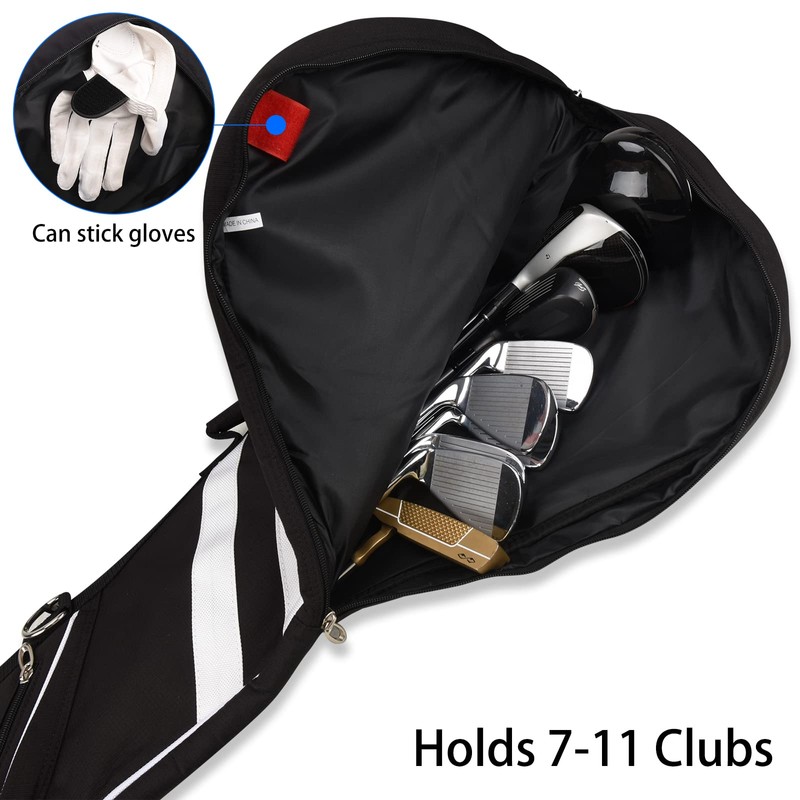 Black Porable Lightweight Waterproof 1cm Thick Padded Pencil Carry Golf