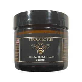 Terra Lotus Organic Tallow Honey Balm - All Natural Moisturizer - Citrus - 2 oz