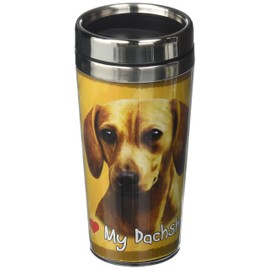 E&S Pets Stainless Steel Dachshund Red Tumbler, 16 oz