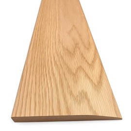 Umbral reductor de roble sin terminar de 36 pulgadas, 5 pulgadas de ancho x 5/8 pulgadas de alto, tira de transición de madera maciza para pisos, ribete manchable, fabricada en Estados Unidos (3 pies)