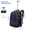 SWICKY RICOOI Backpack with wheels,rolling backpack with 2 Packing Cubes