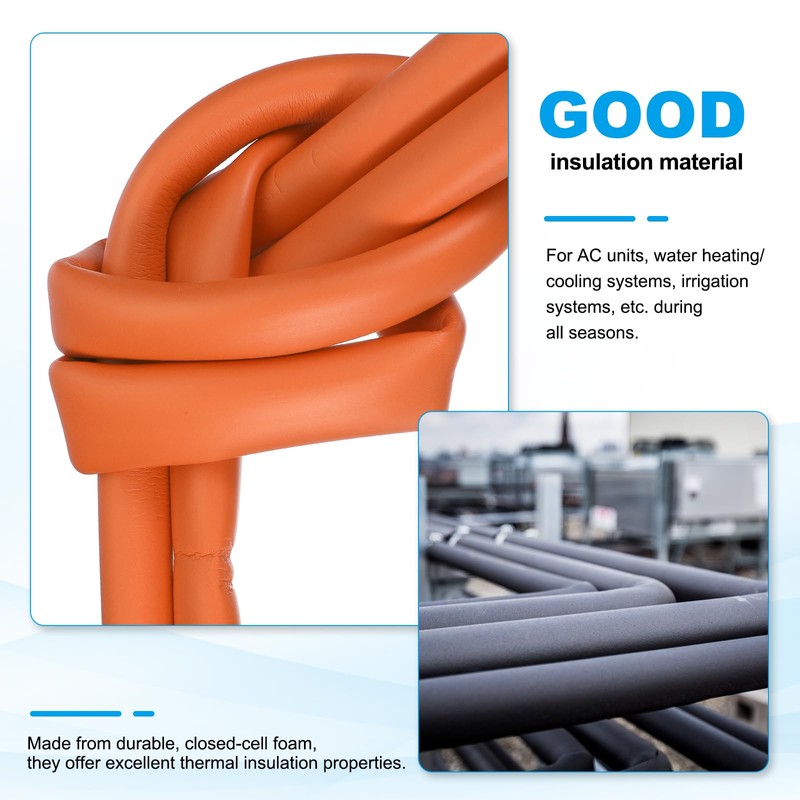 PATIKIL Pipe Insulation Foam Tube, 1" ID x 3.28Ft Foam