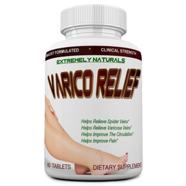 EXTREMELY NATURALS VARICO-RELIEF Spider Vein - Varicose Veins Relief. Enhance Leg Circulation Pills