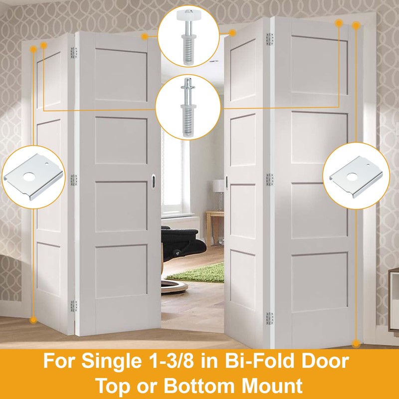 Bifold Door Repair Kit for 1-3/8 in Wood Doors, Includes