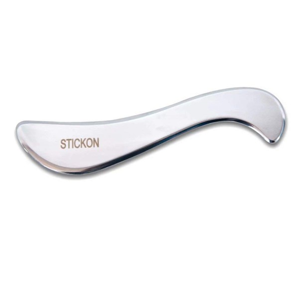 STICKON Stainless Steel Gua Sha Scraping Massage Tool IASTM Tools Great Soft Tissue Mobilization Tool (D Shape)