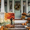 Hello Fall Maple Tree Garden Flag Decor for Outside, Double