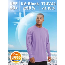 TACVASEN Men's Shirts Quick-Dry UV Shirts Sun Protection Long Sleeve Hiking Tops Fashion Performance SPF Workout Golf Shirts for Men Lightweight