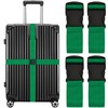 SUNDEE Luggage Straps Suitcase Belts Wide Adjustable Packing Straps, Bright