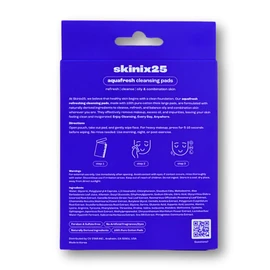 skinix25 Skinix25 AquaFresh Refreshing Cleansing Pads C Oil-Control & Purifying, Large & Thick Face Wipes for Oily & Combination Skin, Individually Wrapped C 8 Boxes (80 Pads)