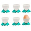 6 Pcs Egg Cups Soft Plastic Cartoon Egg Holders Fun