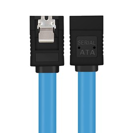 Yeung Qee SATA Cable III, 5 Pack SATA Cables III 6 Gbps Straight HDD SDD Data Cable with Locking Latch, 18 Inch Compatible SATA HDD, SSD, CD Driver, CD Writer (blue)