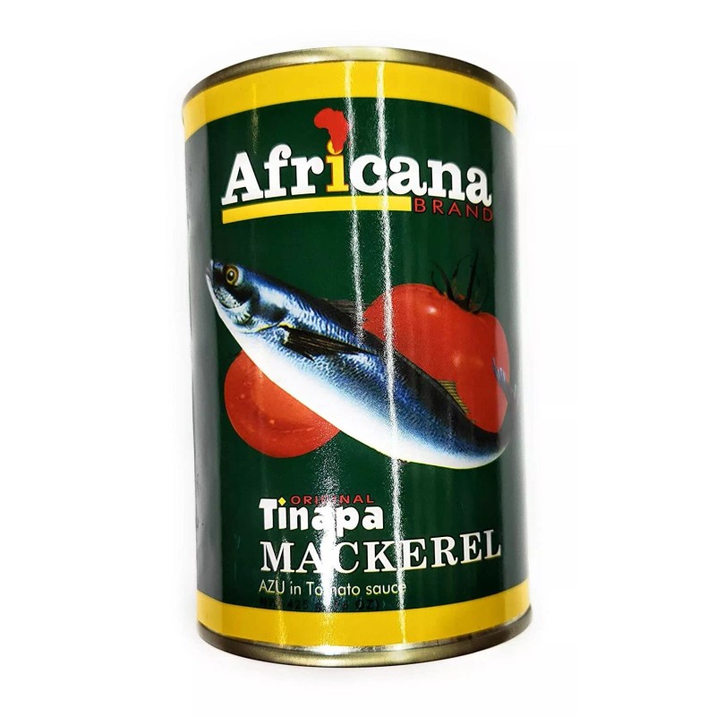 Africana Tinapa Mackerel in tomato sauce 15 oz (1 can)