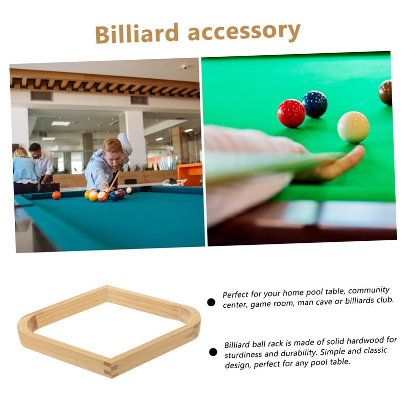 Mikinona 2pcs Billiard Ball Rack Solid Hardwood Pool Table Ball
