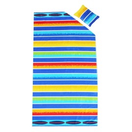 Lazy Lizard Beach & Pool Pillow | Super Soft, Ultra Comfy, & Colorful Cabana Pillow | 10-''x14-'' Inches with Removable Insert, Yellow & Blue