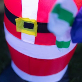 Garden Mile Traditional 1.2m Inflatable Christmas Santa Claus Snowman Christmas Decorations Illuminated Electric Blow Up Giant Xmas Festive Figure Father Christmas Ornaments Outdoors or Indoors Decor