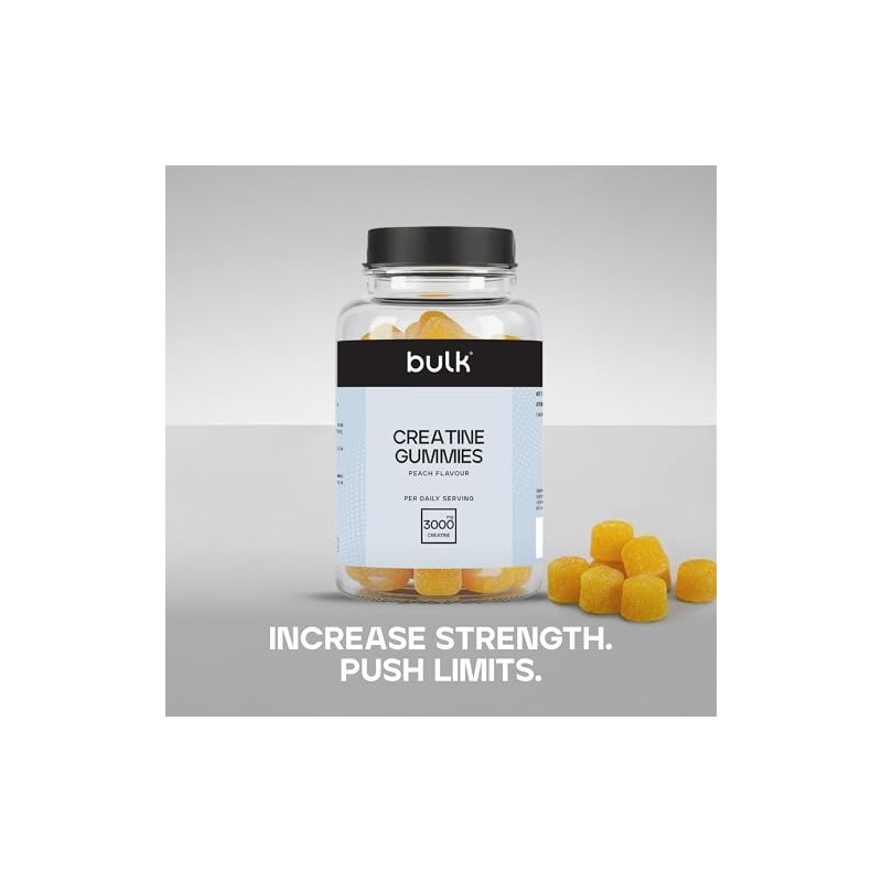 Bulk Creatine Gummies, Peach Flavour | 3000mg Pure Creatine Monohydrate