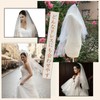 Quikaboo Wedding Veil, Short Length, Lace, 2 Layers, Includes Combs,