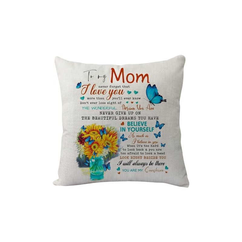 to My Mom Throw Pillow Cover Gift, Funny Mother's Day