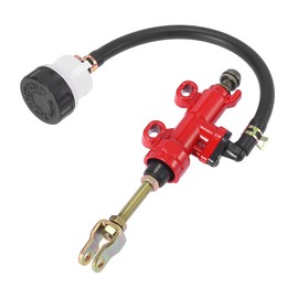 Motoforti Rear Brake Master Cylinder Pump with Reservoir for Motorcycle Red