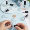GORGECRAFT 6 Stück 5 ml Transparente Nagellackflaschen Mit Schwarzer Pinselkappe