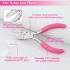 LEONTOOL Mini Flat Nose Pliers for Jewelry Making with 2