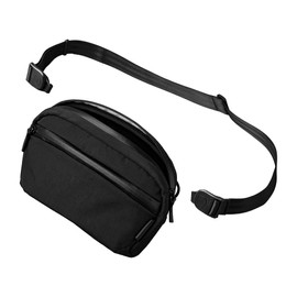 ALPAKA Flight Sling Bag, 1L Compact Men Shoulder Bag, Detachable Strap, Men's Sling Bag, Adjustable Shoulder Belt, Tech Pouch, Compact and Easy to Hold, Black