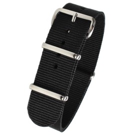 Short Version NATO Type Nylon Strap 0.8 inch (20 mm) Watch Strap Band [Chrono World chronoworld] [Easy Kit Included]