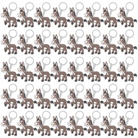 CiciBear 40 Pack Donkey Keychains Party Decoration for Guests, Barnyard Farm Animal Themed Party, Baby Shower, School Party, Zoo Kids Birthday